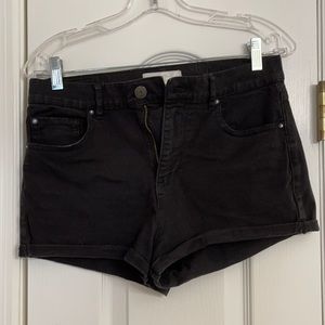 Garage Black RetroHigh Waisted Shorts